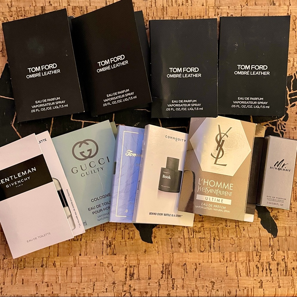 Men’s/Unisex Fragrance Perfume/Cologne Sampler Bundle - Tom Ford, YSL, Gucci